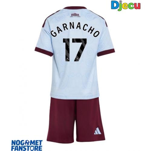 Aston Villa Alejandro Garnacho #17 Rezervni Dres za djecu 2026-27 Kratak Rukav (+ Kratke hlače)